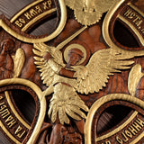 Orthodox Archangel Michael Wooden Sculpture - Gives Us Strength and Courage to Move Forward - BGCOPPER