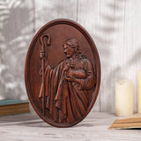Jesus the Shepherd Wood Carving Wall Decor - Endless Care and Guidance - BGCOPPER