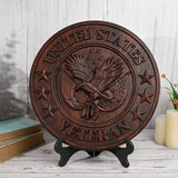 "I'm a Veteran" Roundel Woodcarving - A Tribute to All Veterans - BGCOPPER