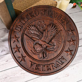 "I'm a Veteran" Roundel Woodcarving - A Tribute to All Veterans - BGCOPPER