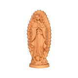 Guadalupe Beech Wood Round Sculpture Desktop Ornament: A Perfect Fusion of Faith and Art - BGCOPPER