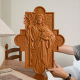 God's Shepherd religious gift Wooden carved chrirstian wall art - BGCOPPER