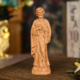Joseph Beechwood Round Carved Tabletop Ornament - BGCOPPER