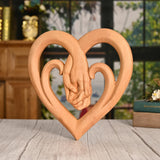 12-inch heart-shaped wood carving: carving time in the name of love - BGCOPPER