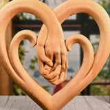 12-inch heart-shaped wood carving: carving time in the name of love - BGCOPPER