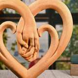 12-inch heart-shaped wood carving: carving time in the name of love - BGCOPPER