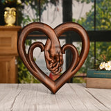 12-inch heart-shaped wood carving: carving time in the name of love - BGCOPPER