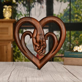 12-inch heart-shaped wood carving: carving time in the name of love - BGCOPPER