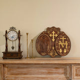 Miraculous Medal Wood Carving Decor - Medal of Our Lady of Graces - BGCOPPER