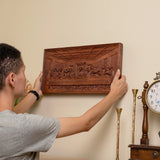 Bgcopper Last Supper Religious Carving Icons Gifts Wood Carving Religious Wood Wall Art - BGCOPPER