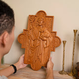 God's Shepherd religious gift Wooden carved chrirstian wall art - BGCOPPER