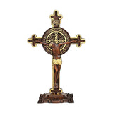 The Redemption of Christ and the Protective Oath of Saint Benedict Double-sided engraved cross - BGCOPPER