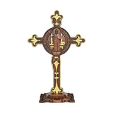 The Redemption of Christ and the Protective Oath of Saint Benedict Double-sided engraved cross - BGCOPPER
