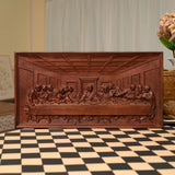 Bgcopper Last Supper Religious Carving Icons Gifts Wood Carving Religious Wood Wall Art - BGCOPPER