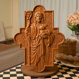 God's Shepherd religious gift Wooden carved chrirstian wall art - BGCOPPER