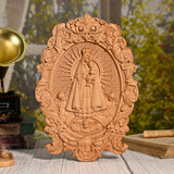 Madonna and Child Wooden Carving -- Gilt Carving Craftsmanship, Carrying the Light of Faith - BGCOPPER