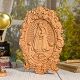 Madonna and Child Wooden Carving -- Gilt Carving Craftsmanship, Carrying the Light of Faith - BGCOPPER
