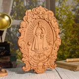 Madonna and Child Wooden Carving -- Gilt Carving Craftsmanship, Carrying the Light of Faith - BGCOPPER