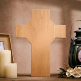 October New Release: Hand-Carved Painted Wood Cross — The Ascension of Christ - craftsmanship detail