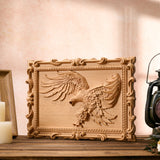 Hand-Carved Beech Wood Eagle Art: For the Bold & Spirited - design detail