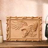 Hand-Carved Beech Wood Eagle Art: For the Bold & Spirited - side view