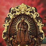 Madonna and Child Wooden Carving -- Gilt Carving Craftsmanship, Carrying the Light of Faith - BGCOPPER