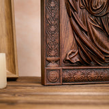 Hand-Carved Beech Wood Angel of Prayer: A Whisper of Heavenly Peace