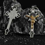 St. Benedict Exorcism Cross Necklace - Bless you and your family - BGCOPPER