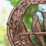 Bgcopper Natural Beauty Hummingbird Hollow Wood Carving Wall decor - BGCOPPER