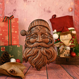 Best Christmas Gift Santa Claus Wall Decoration Wood Sculpture - BGCOPPER