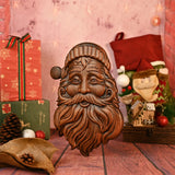 Best Christmas Gift Santa Claus Wall Decoration Wood Sculpture - BGCOPPER