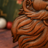 Best Christmas Gift Santa Claus Wall Decoration Wood Sculpture - BGCOPPER