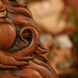 Best Christmas Gift Santa Claus Wall Decoration Wood Sculpture - BGCOPPER