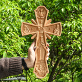 Orthodox Cross Wooden Carving Wall Wall Decoration - BGCOPPER