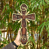 Orthodox Cross Wooden Carving Wall Wall Decoration - BGCOPPER
