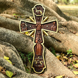 Orthodox Cross Wooden Carving Wall Wall Decoration - BGCOPPER