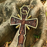 Orthodox Cross Wooden Carving Wall Wall Decoration - BGCOPPER