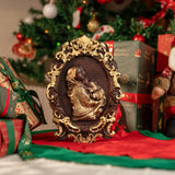 Bgcopper Mother Mary with Baby Jesus Wood Carving Decor - BGCOPPER