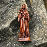 Saints Teresa Round Wooden Art Jewelry - BGCOPPER