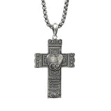 S925K Silver "Faith, Hope, Love" Cross Necklace with Bible Verse - BGCOPPER