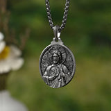 St. Jude Jesus Head Stamped S925K Silver Necklace - BGCOPPER