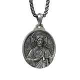 St. Jude Jesus Head Stamped S925K Silver Necklace - BGCOPPER