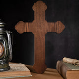 Bgcopper Lamb of God Wood Carving Cross Wall Decor - Paschal lamb - BGCOPPER