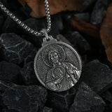 St. Jude Jesus Head Stamped S925K Silver Necklace - BGCOPPER