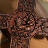 Bgcopper Lamb of God Wood Carving Cross Wall Decor - Paschal lamb - BGCOPPER
