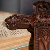 Bgcopper Lamb of God Wood Carving Cross Wall Decor - Paschal lamb - BGCOPPER