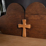 Double Heart Cross Wooden Ornament - Fill the Home with Love - BGCOPPER