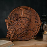 Owl wood carving - Wood Wall Decor - BGCOPPER