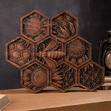New Arrivals Handmade Wood Bee Wall Decor - Gardening Gift for Nature Lovers & Beekeepers - BGCOPPER