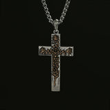 S925K Silver Rose Cross Necklace - BGCOPPER